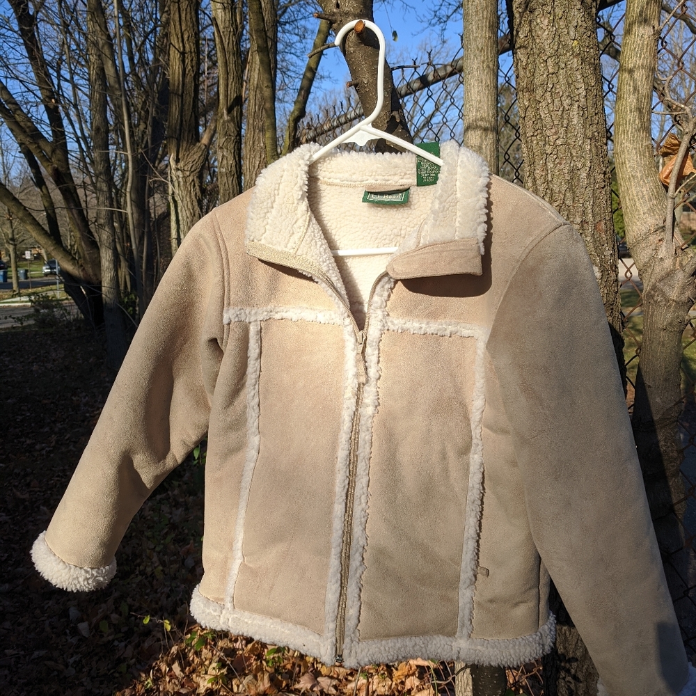 Girls LL Bean Faux Suede Coat